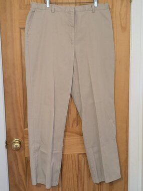 Eddie Bauer Womens Khaki Beige Pants Size 18 Cotton